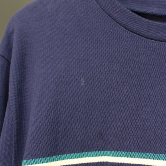 ~Used! Men's Supreme Shadow Stripe L/S Top "Navy" Size XL Hype Streetwear - Picture 4 of 5